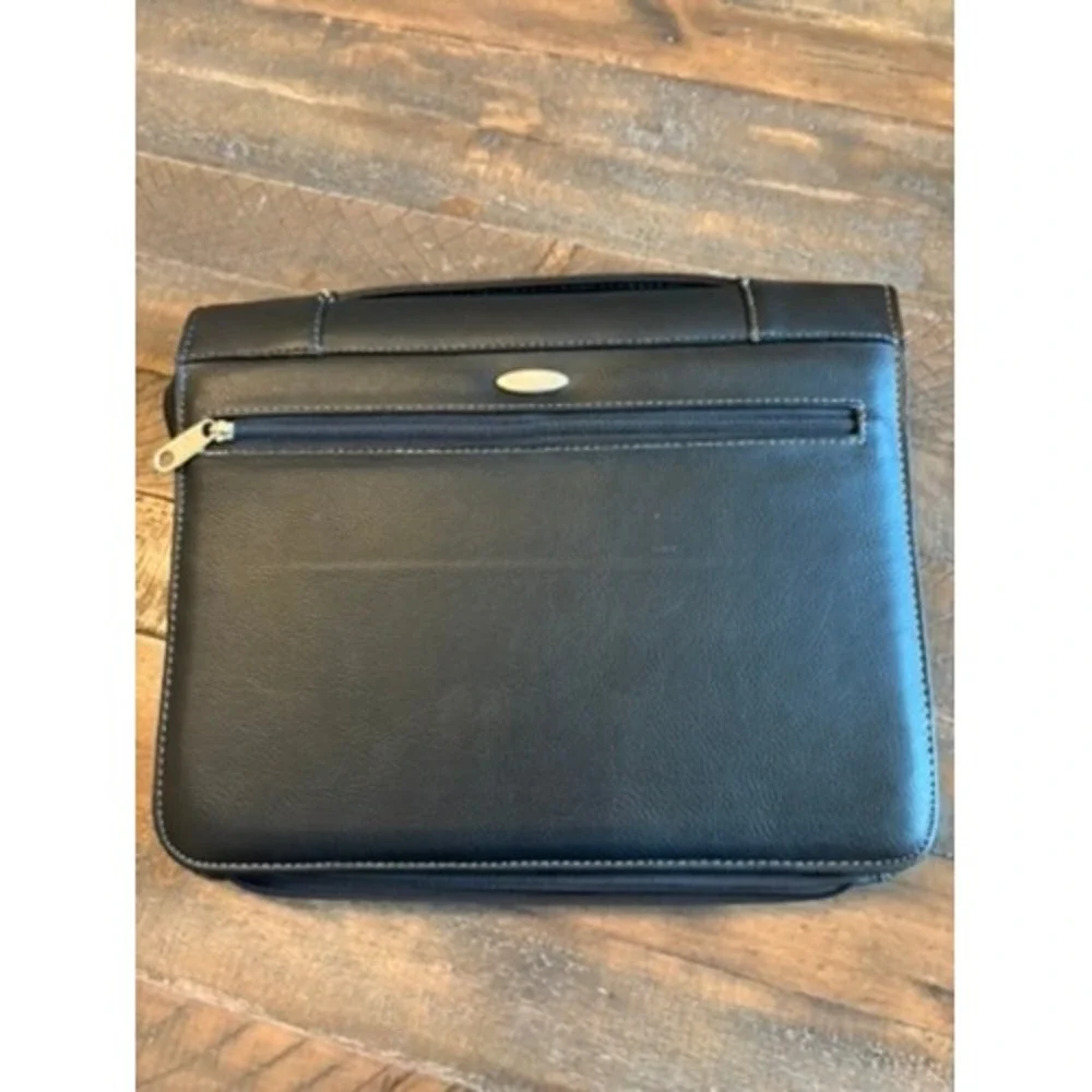 Samsonite Zip-Around Vinyl 3-Ring Padfolio with calculator Business Case Handle